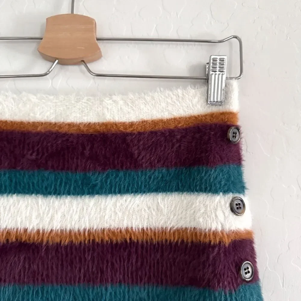 NWT Free People Ciara Sweater Mini Skirt / Fig Jam Combo Size M